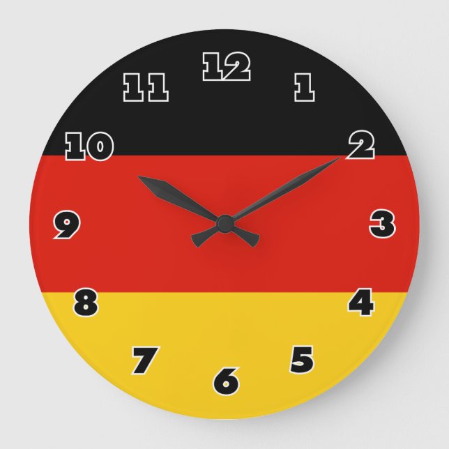 Reloj de pared alemán de la bandera - Deutschland (Anverso)