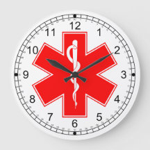 Reloj de pared alerta médico