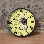 Reloj De Pared Alicia vintada en la Novedad de conejo blanco en e<br><div class="desc">Alicia Vintage en el Reloj del País de las Maravillas - ¡Oh querido, no te pierdas este! Lleno de encanto y carácter, este reloj brillante está inspirado en el conejo blanco del libro Alice in Wonderland. Este reloj en la pared añade el toque decorativo perfecto a tu casa o pared...</div>
