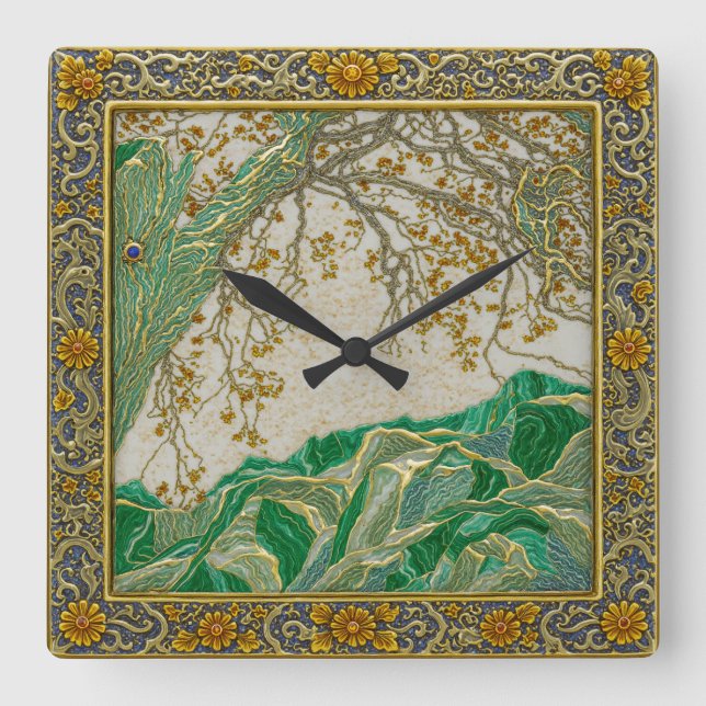Reloj de pared Alps Gold Silver Lapis  Ámbar Malaq (Anverso)