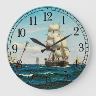 Reloj de pared alto del barco de la nave de las