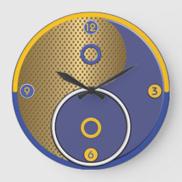Reloj de pared amarillo azul Yang