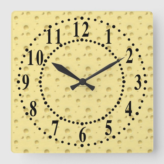 Reloj de pared amarillo claro de la mirada del (Anverso)