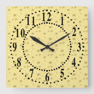 Reloj de pared amarillo claro de la mirada del