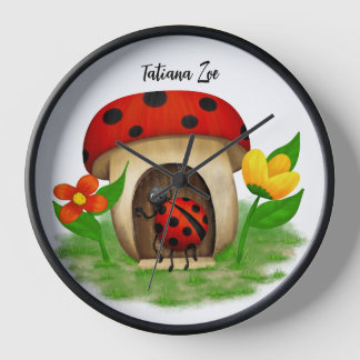 Reloj de pared amigo mariquita dulce