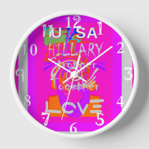 Reloj De Pared Amo arte de presidente Stronger Together de