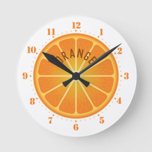 Reloj de pared anaranjado