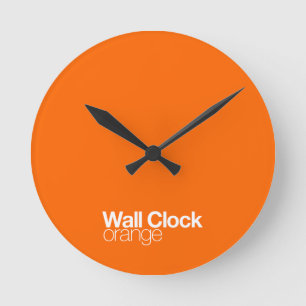 Reloj de pared anaranjado