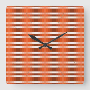 Reloj de pared anaranjado del diseño del color 3D