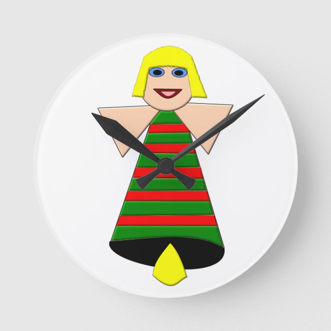 Reloj de pared Angel Bell para navidades (Anverso)