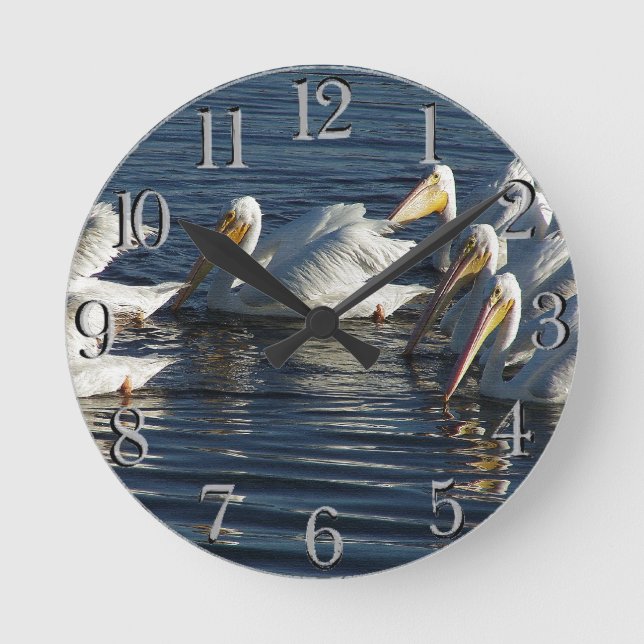 Reloj de pared animal de fauna silvestre Pelican B (Anverso)