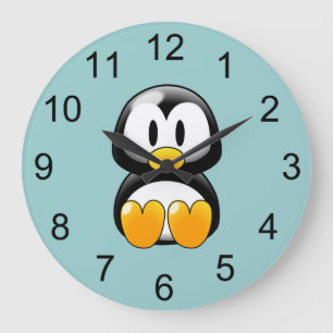 Reloj de pared animal de pingüino