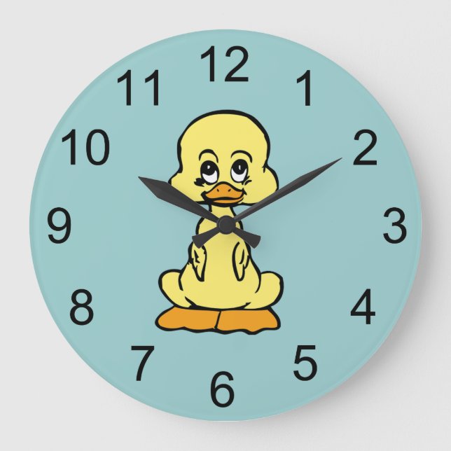 Reloj de pared animal del pato bebé (Anverso)