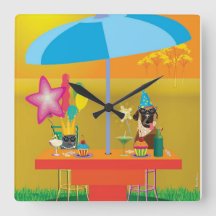 Reloj de pared animal - fiesta para dos