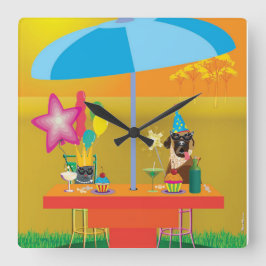 Reloj de pared animal - fiesta para dos