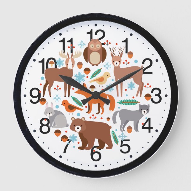 Reloj de pared animal lindo (Anverso)