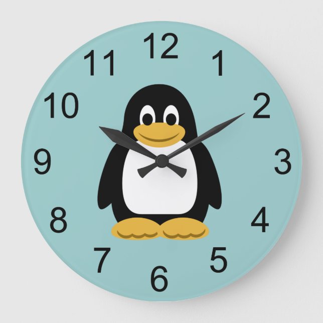 Reloj de pared animal pingüino (Anverso)