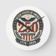Reloj de pared Aniversario 250 de América 1776-202