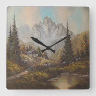 Reloj de pared Ann Hayes Pintando el sueño bávaro