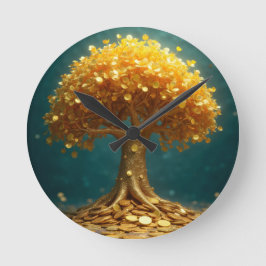 Reloj de pared árbol del dinero