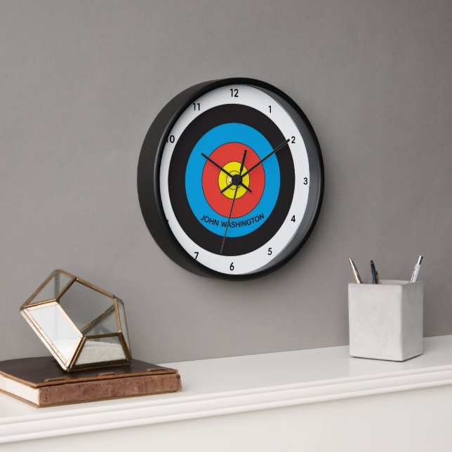 Reloj De Pared Archery Target Personalized Wall Clock (Oficina)