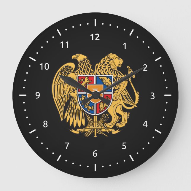 Reloj de pared armenio del escudo de armas (Anverso)