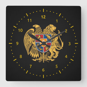 Reloj de pared armenio del escudo de armas
