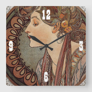 Reloj de pared Art Déco antiguo y hermoso