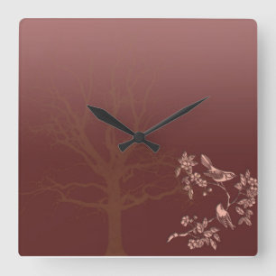 Reloj de pared asiático del cuadrado de la bellez