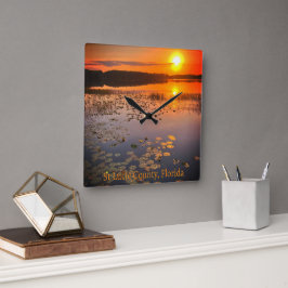 Reloj de pared "Atardecer de Sabana"