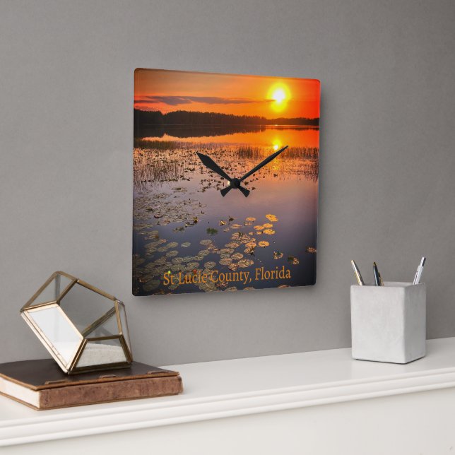 Reloj de pared "Atardecer de Sabana" (Oficina)