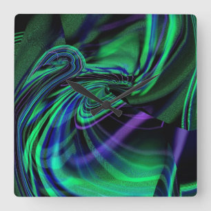 Reloj de pared Aurora Boreal Abstracto