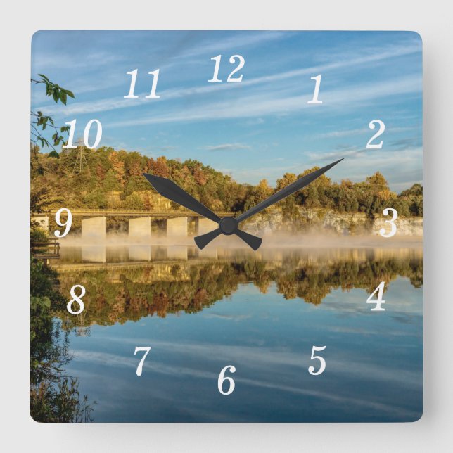 Reloj de pared Autumn Glow Lake Springfield (Anverso)
