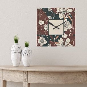 Reloj de pared Autumn Noir Blossoms