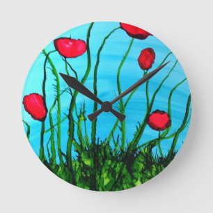 Reloj de pared azul