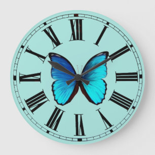 Reloj de pared azul de Morpho