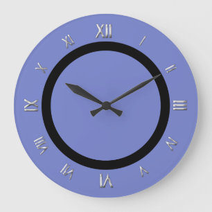 Reloj de pared azul de perwinkle