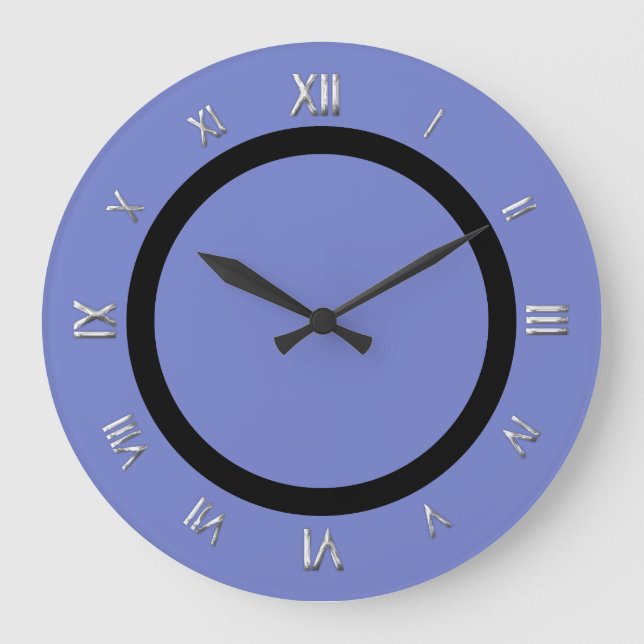 Reloj de pared azul de perwinkle (Anverso)