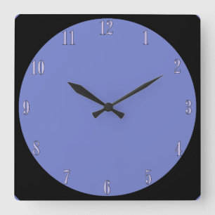 Reloj de pared azul de perwinkle