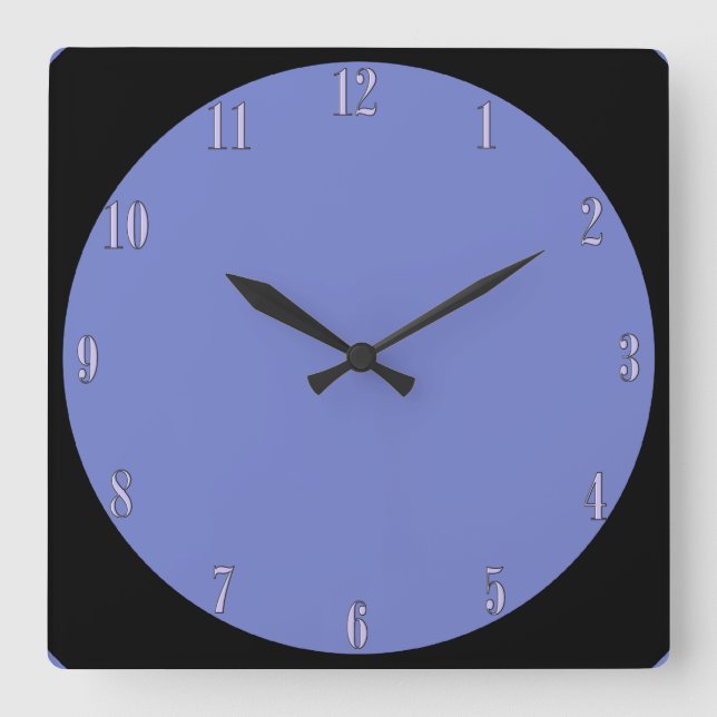 Reloj de pared azul de perwinkle (Anverso)