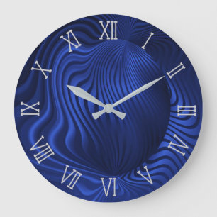 Reloj de pared azul decorativo