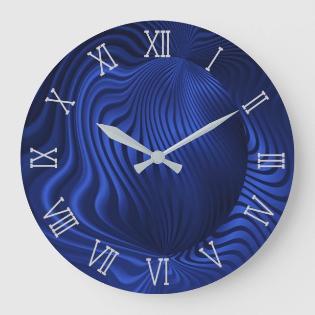 Reloj de pared azul decorativo (Anverso)