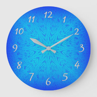 Reloj de pared azul decorativo