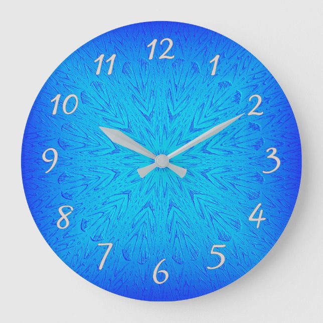 Reloj de pared azul decorativo (Anverso)