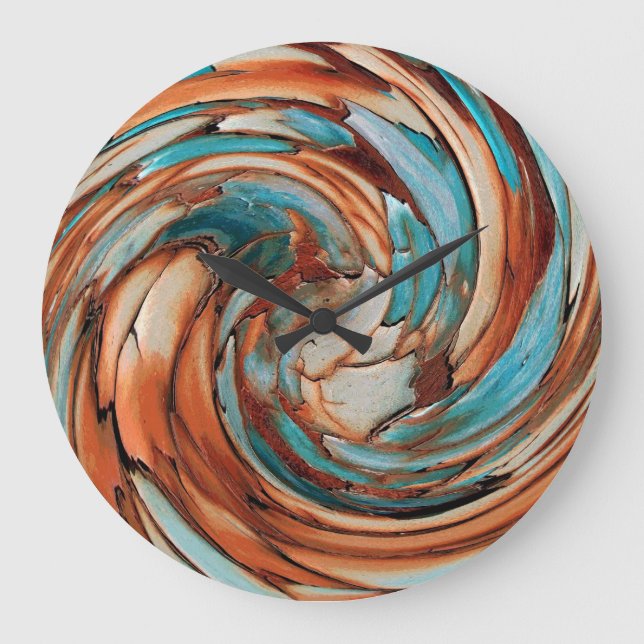 Reloj de pared azul del arte abstracto del moho N (Anverso)