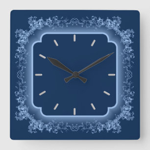 Reloj de pared azul hermoso