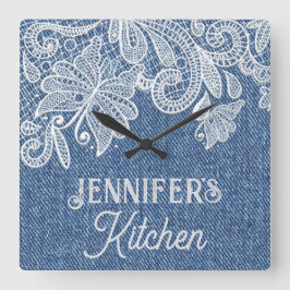 Reloj de pared azul Jean Kitchen