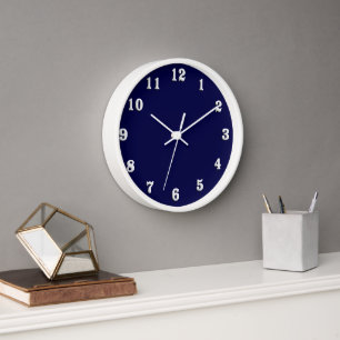 Reloj De Pared Azul marino sólido