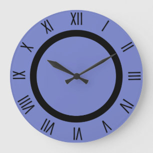 Reloj de pared azul miope