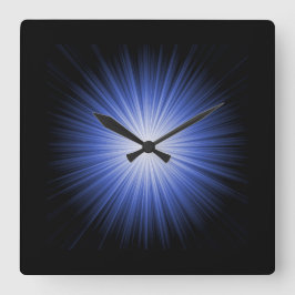 Reloj de pared azul Starburst